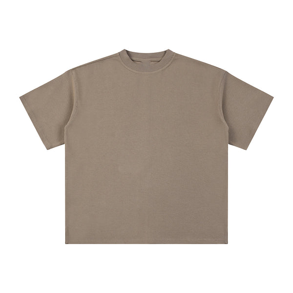 Heavyweight Waffle Split-Hem Texture T-Shirt