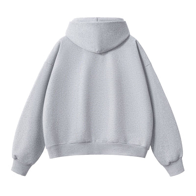 Solid Color Baggy Fleece Hoodie