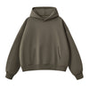 Solid Color Baggy Fleece Hoodie