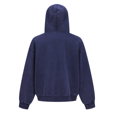 Vintage Oversized Full Zip Kangaroo Pocket Hoodie