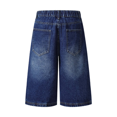 Star Patchwork Denim Bermuda Shorts