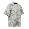 Burnout Plum Dye Artistic Color-Block Tee