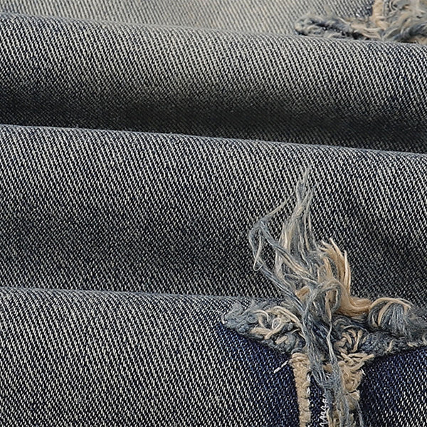 Distressed Patched Star Detail Jeans