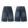 Elastic Waist Decorative Zip Bermuda Shorts