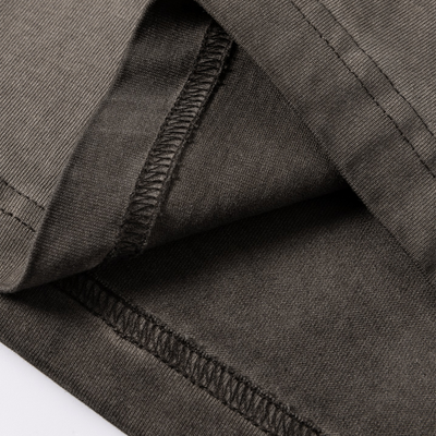 Reverse Fry Washed Vintage Casual Cotton Tee