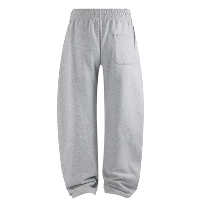 Elastic Drawstring Waist Fleece Jogger Pants
