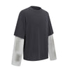 Washed Colorblock Contrast Sleeve Tee