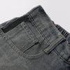 High Waist Wide Leg Ombre Denim Shorts
