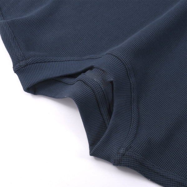 Heavyweight Waffle Split-Hem Texture T-Shirt