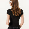 Stone Washed Short-Sleeve Bodysuit