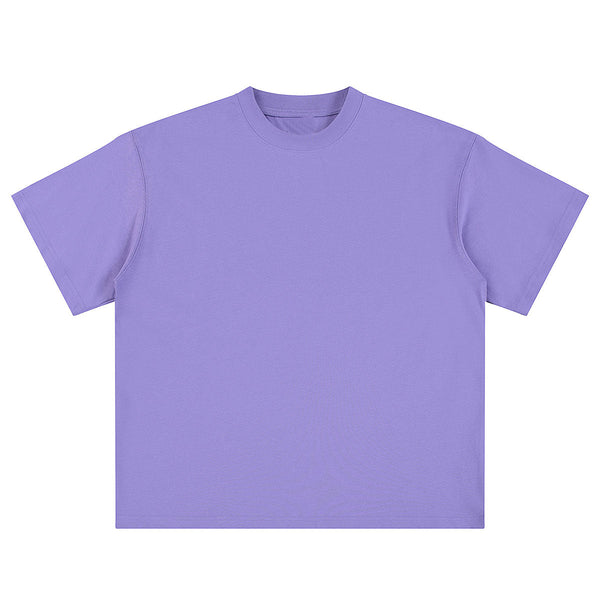 Relaxed Fit Boxy Solid Color Minimal Tee