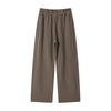 Curved Seam Straight Leg Casual Street Trousers