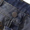 Vintage Washed Curved-Leg Denim Jeans