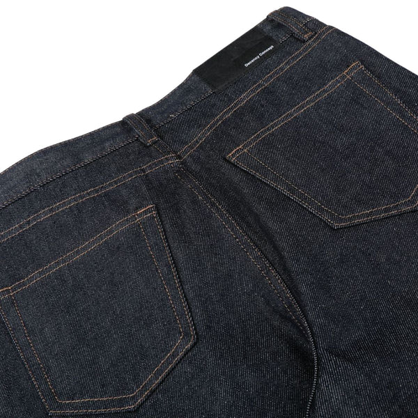 Raw Denim Wide Leg Metal Hardware Jeans