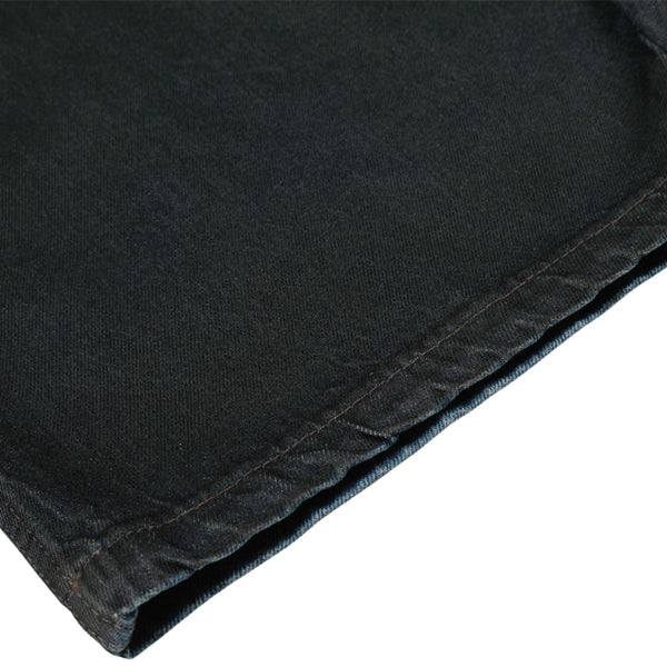 Men's Distressed Washed Denim Curved Pants Loose Wide Leg Street