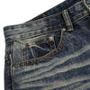 Vintage Washed Wide Leg Whiskered Jeans