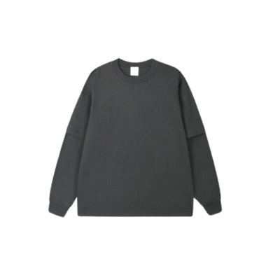 Streetwear Loose Fit Double-Layer Long-Sleeve Tee