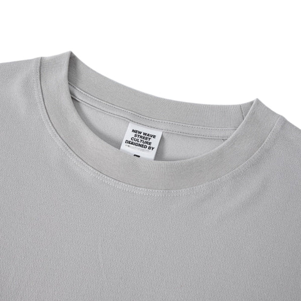 Vintage Wash Relaxed Linen-Cotton Blend Short Sleeve T-Shirt