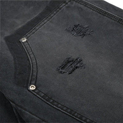 Men's Distressed Punk Cargo Pants – Loose Wide-Leg Streetwear