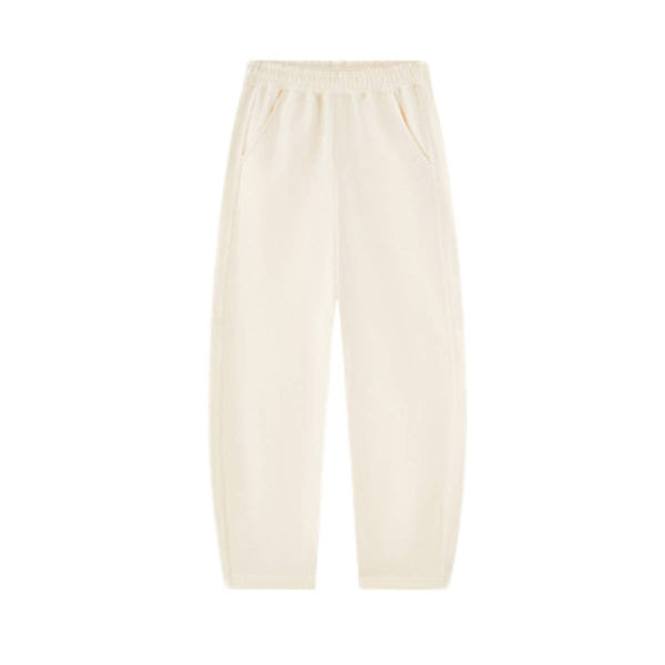 Boxy Curved Fit Elastic Waist Sweatpants