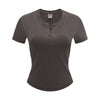 Women’s Retro Wash Fitted Stand Collar Tee