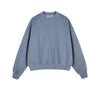 Boxy Fit Washed  Distressed Fleece Sweatshirt