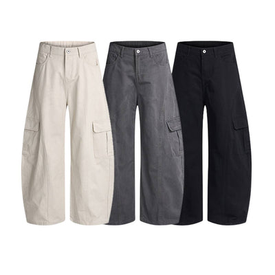 Vintage Multi-Pocket Curved Relaxed Pants