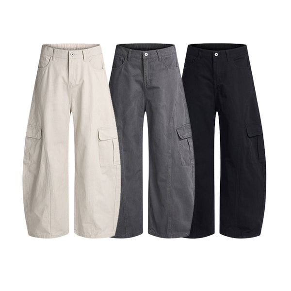 Vintage Multi-Pocket Curved Relaxed Pants