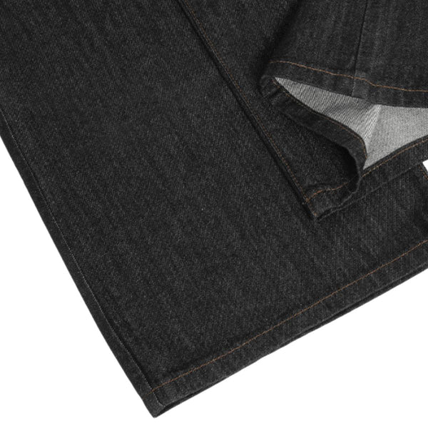 Washed Distressed Wide Leg Denim Jeans