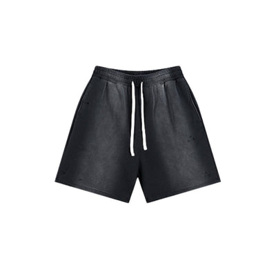 Distressed Spray Dyed Heavyweight Terry Sweat Shorts