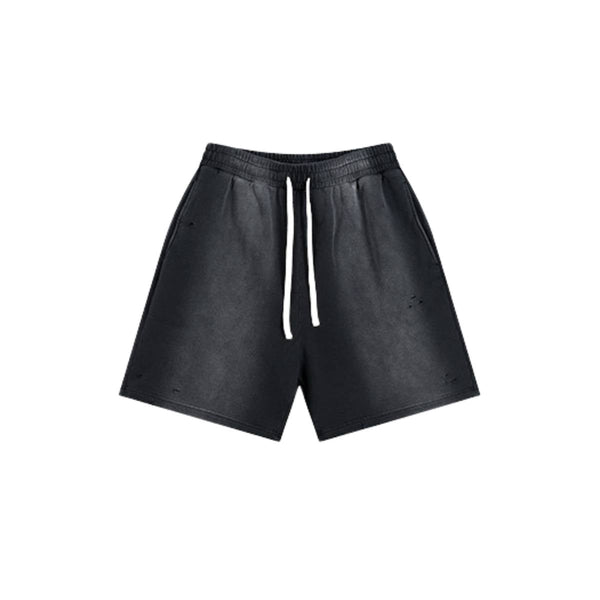 Distressed Spray Dyed Heavyweight Terry Sweat Shorts
