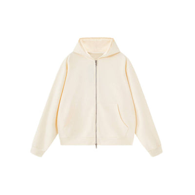 Vintage Boxy Full Zip Hooded Sweatshirt