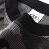 Raglan-Sleeve Camo Waffle Knit Long-Sleeve T-Shirt