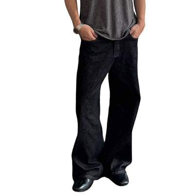 Vintage Washed Flared Straight Leg Jeans