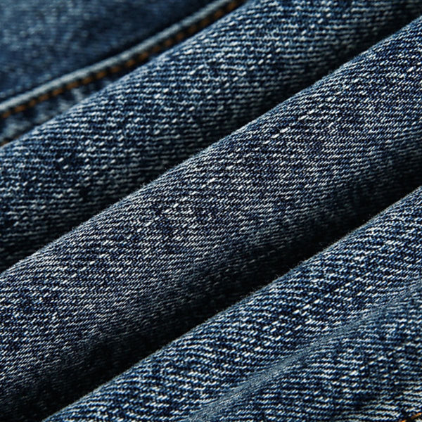 Zipper-embroidered Loose Retro Washed Denim Jacket