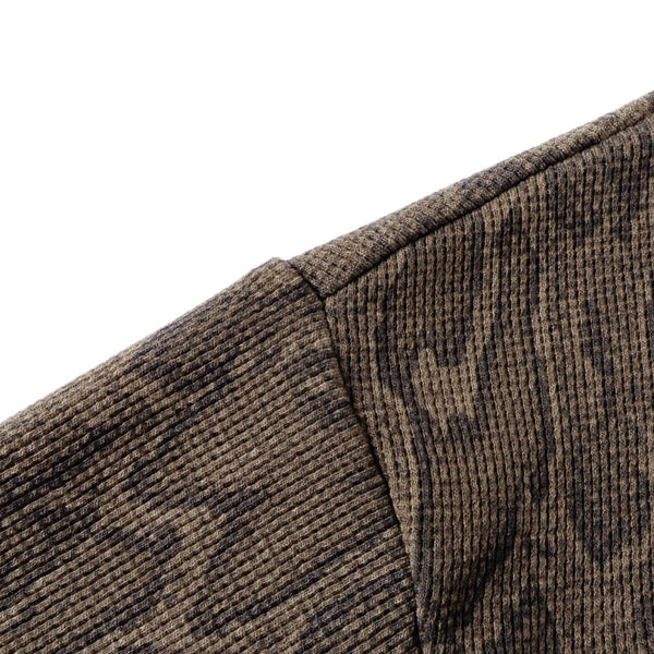 Vintage Snake Texture Waffle Long-Sleeve T-Shirt