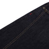 Deconstructed Embroidered Raw Denim Bermuda Shorts