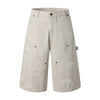 Vintage Washed Distressed Utility Bermuda Shorts