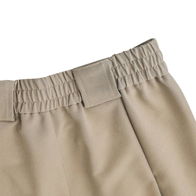 Premium Plain Pleated Seam Drape Wide Fit Stretch Pants