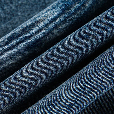 Heavyweight American Washed Distressed Denim Jacket with Flouncing