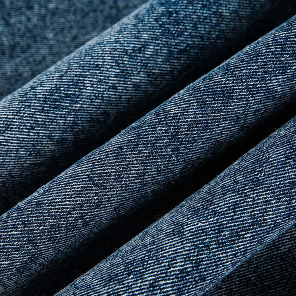 Heavyweight American Washed Distressed Denim Jacket with Flouncing