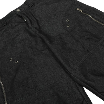 Men's Vibe Denim Workwear Wide-Leg Pants with Zipper Pockets