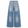 Panel Stitch Barrel Leg Denim Jeans
