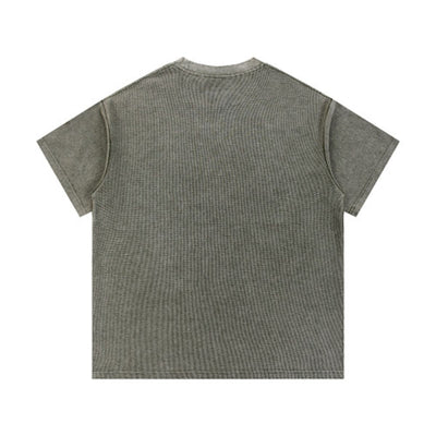 340G Vintage Wash Waffle Knit Relaxed Fit T-Shirt