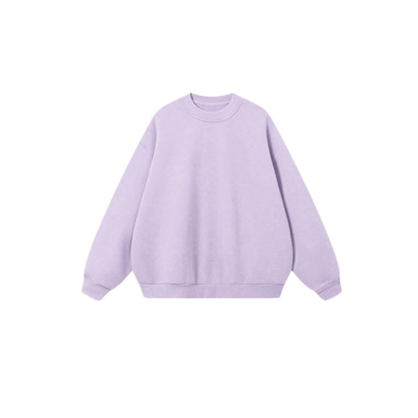 Heavyweight Fleece Boxy Drop Shoulder  Crew Neck Sweatshirt