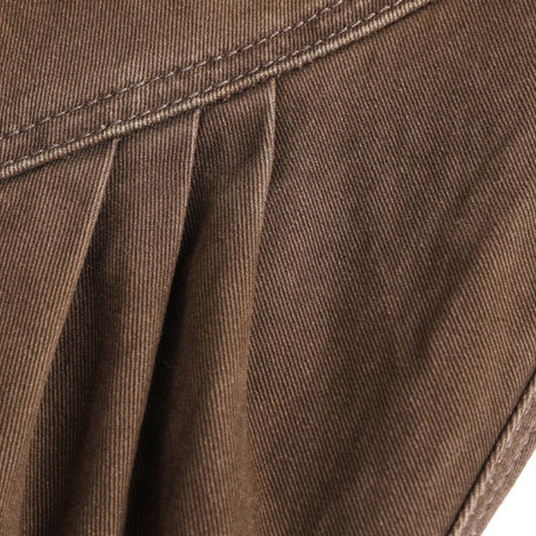 Striped Corduroy Patchwork Relaxed Fit Multi-Pocket Utility Cargo Pants
