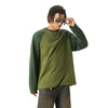 Relaxed Contrasting Colors Raglan Long Sleeve Top 8.1oz