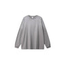 Retro Raw Edge Relaxed Fit Pure Cotton Long-Sleeve Tee 275gsm