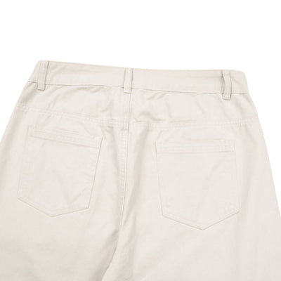Vintage Washed Curved-Leg Trousers