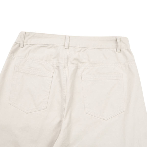 Vintage Washed Curved-Leg Trousers